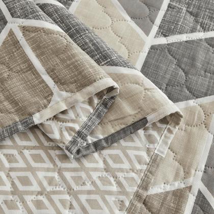 Imagem de Kit Cobre Leito Colcha King 3Pç Dupla Face 150 Fios Itália