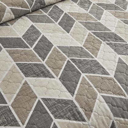 Imagem de Kit Cobre Leito Colcha King 3Pç Dupla Face 150 Fios Itália