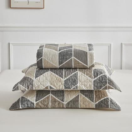 Imagem de Kit Cobre Leito Colcha King 3Pç Dupla Face 150 Fios Itália