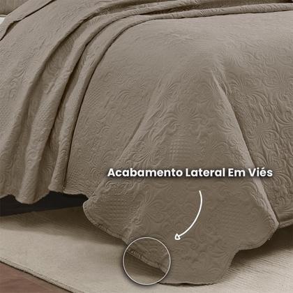 Imagem de Kit Cobre Leito Colcha King Cama Box 3 Peças Boutis Dupla Face 200 Fios Macio Com Porta Travesseiros