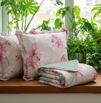 Imagem de Kit Cobre Leito Colcha King Dupla Face Premium 3 Peças Casa Dona