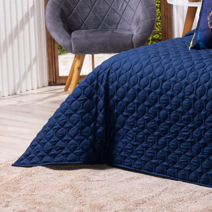 Imagem de Kit Cobre Leito Colcha KING Verano com Almofadas Estampadas 07 Peças - Dupla Face Percal 300 Fios Matelado