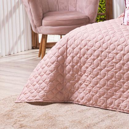 Imagem de Kit Cobre Leito Colcha KING Verano com Almofadas Estampadas 07 Peças - Dupla Face Percal 300 Fios Matelado