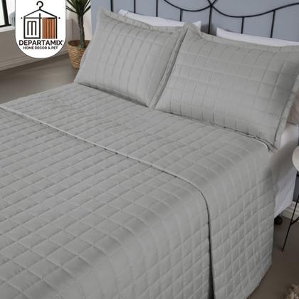Imagem de Kit Cobre Leito Colcha Matelado Queen 3 Pçs Dupla Face Soft