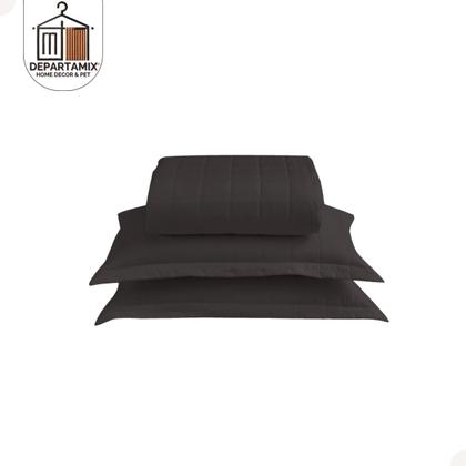 Imagem de Kit Cobre Leito Colcha Matelado Queen 3 Pçs Dupla Face Soft