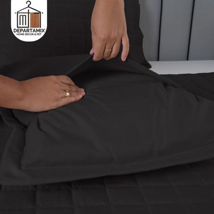 Imagem de Kit Cobre Leito Colcha Matelado Queen 3 Pçs Dupla Face Soft