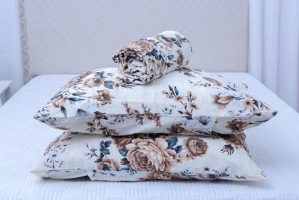 Imagem de Kit Cobre Leito Colcha Para Cama Casal Queen 3 Pçs Com Viés