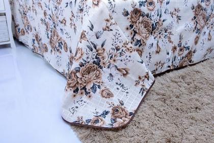 Imagem de Kit Cobre Leito Colcha Para Cama Casal Queen 3 Pçs Com Viés