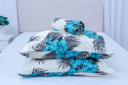 Imagem de Kit Cobre Leito Colcha Para Cama Casal Queen 3 Pçs Com Viés