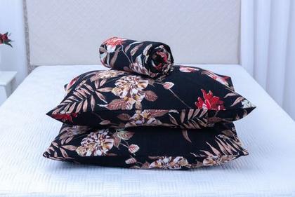 Imagem de Kit Cobre Leito Colcha Para Cama Casal Queen 3 Pçs Com Viés