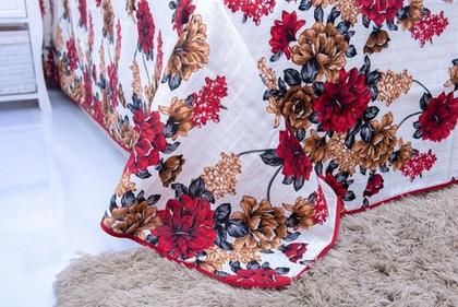 Imagem de Kit Cobre Leito Colcha Para Cama Casal Queen 3 Pçs Com Viés