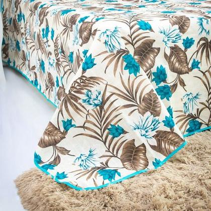 Imagem de Kit Cobre Leito Colcha Para Cama Casal Queen 3 Pçs Com Viés