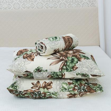 Imagem de Kit Cobre Leito Colcha Para Cama Casal Queen 3 Pçs Com Viés