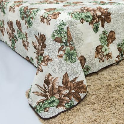 Imagem de Kit Cobre Leito Colcha Para Cama Casal Queen 3 Pçs Com Viés