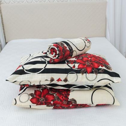 Imagem de Kit Cobre Leito Colcha Para Cama Casal Queen 3 Pçs Com Viés