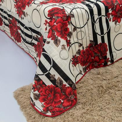 Imagem de Kit Cobre Leito Colcha Para Cama Casal Queen 3 Pçs Com Viés
