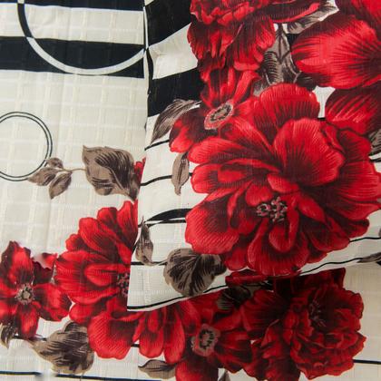 Imagem de Kit Cobre Leito Colcha Para Cama Casal Queen 3 Pçs Com Viés