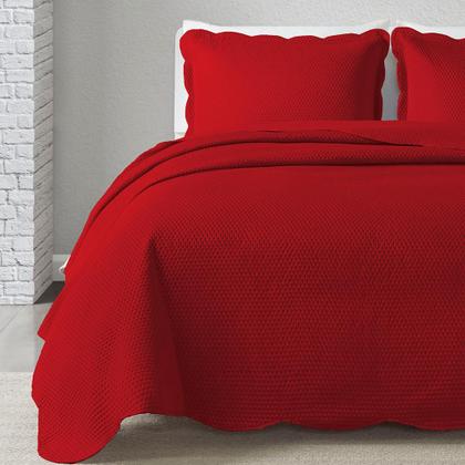 Imagem de Kit Cobre Leito Colcha Para Cama King 3 Peças Boutis Dupla Face Em Percal Macio Com Porta Travesseiros