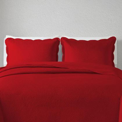 Imagem de Kit Cobre Leito Colcha Para Cama King 3 Peças Boutis Dupla Face Em Percal Macio Com Porta Travesseiros