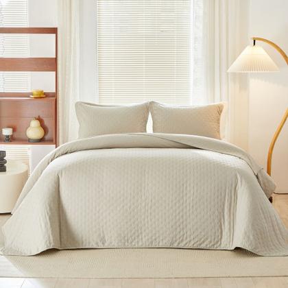 Imagem de Kit Cobre Leito Colcha Queen 3pç Dupla Face Ravenna 300 fios