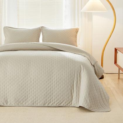 Imagem de Kit Cobre Leito Colcha Queen 3pç Dupla Face Ravenna 300 fios