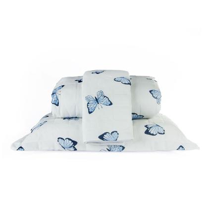 Imagem de Kit Cobre Leito Colcha Queen + Jg De Lençol Kit Com 6 Pçs