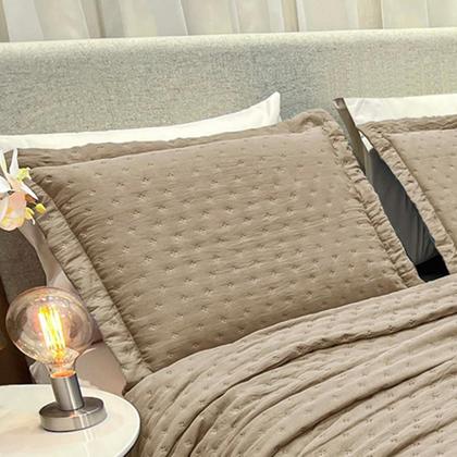 Imagem de Kit Cobre Leito Colcha Ryviera Queen Dupla Face 3 Peças