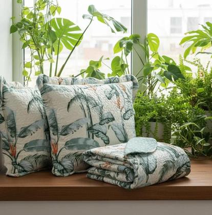 Imagem de Kit Cobre Leito Colcha Solteiro Dupla Face Premium 2 Peças Casa Dona