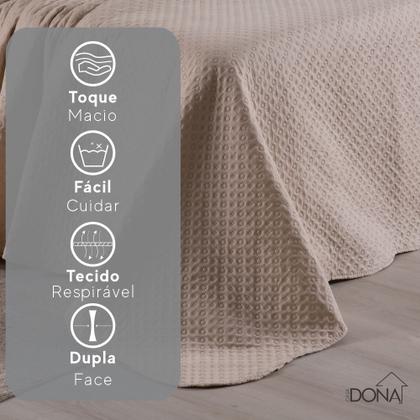 Imagem de Kit Cobre Leito Colcha Solteiro Dupla Face Premium 2 Peças Casa Dona