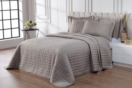 Imagem de Kit Cobre Leito Dupla Face Micro Percal 300 Fios Casal Com Porta Travesseiro