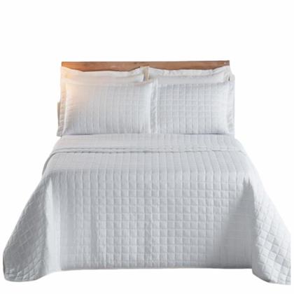 Imagem de Kit Cobre Leito Dupla Face Micro Percal 300 Fios Casal Com Porta Travesseiro