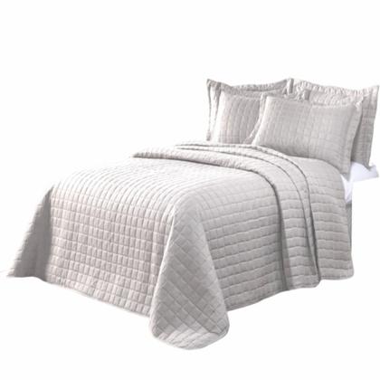 Imagem de Kit Cobre Leito Dupla Face Micro Percal 300 Fios Casal Com Porta Travesseiro