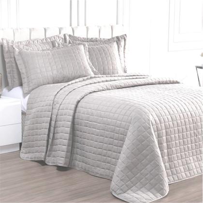 Imagem de Kit Cobre Leito Dupla Face Micro Percal 300 Fios Casal Com Porta Travesseiro