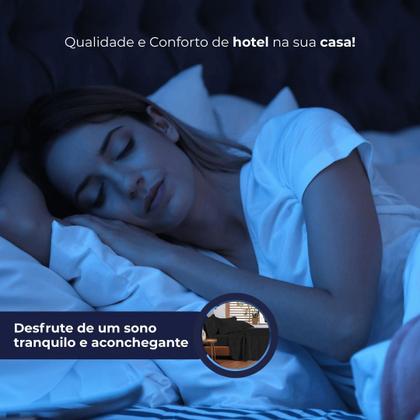 Imagem de Kit Cobre Leito King 3 Peças Fine Malha Algodão Colcha Matelada Liso