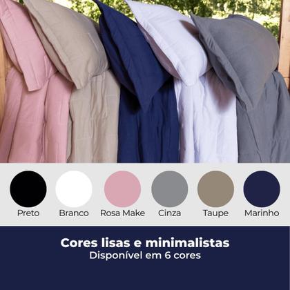 Imagem de Kit Cobre Leito King 3 Peças Fine Malha Algodão Colcha Matelada Liso
