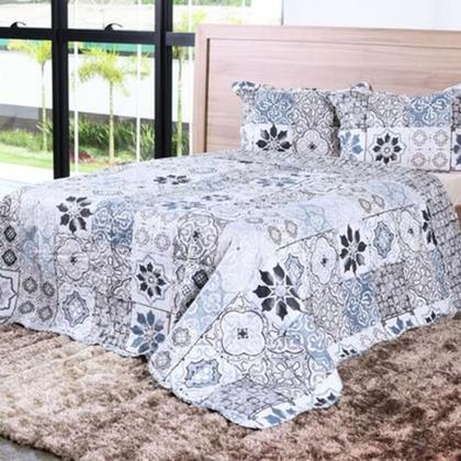 Imagem de Kit Cobre Leito King Dupla Face Com Porta Travesseiro Ultra Lisse  encanto - Bene Casa