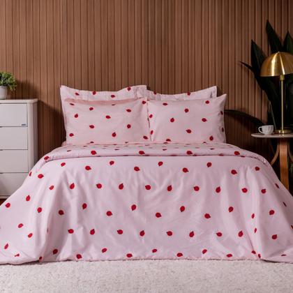 Imagem de Kit Cobre Leito Matelado Colcha Queen 3 Peças Algodão Misto