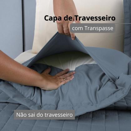 Imagem de Kit Cobre Leito Solteiro 2 Peças Matelado Percal 300 Fios