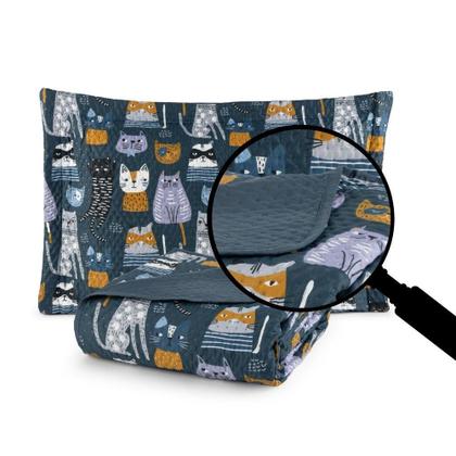 Imagem de Kit Cobre Leito Solteiro Dupla Face Várias Estampas Infantil