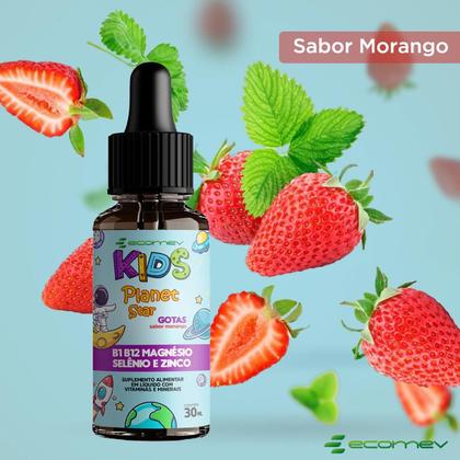 Imagem de Kit Coenzima Q10 200mg  Foco Kids Vitamina infantil Gotas Sublingual Ecomev