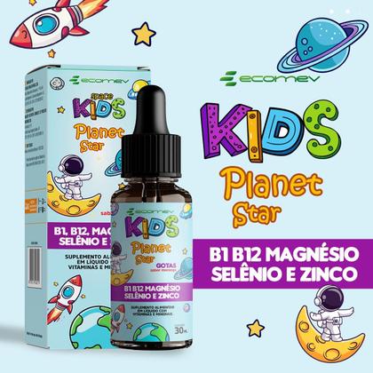 Imagem de Kit Coenzima Q10 200mg  Foco Kids Vitamina infantil Gotas Sublingual Ecomev