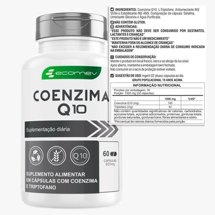 Imagem de Kit Coenzima Q10 + Magnésio Treonato 500Mg Puro Concentrado 60Cáps - Ecomev