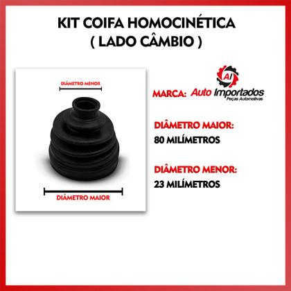 Imagem de Kit Coifa Borracha Homocinética Graxa Abraçadeira Lado Câmbio Hyundai Veloster 2011 2012 2013 2014