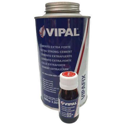 Imagem de Kit Cola Vipafix 1kg + Catalisador 25ml / 60min Vipal