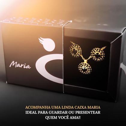 Imagem de Kit colar e brinco feminino Zicronia rosa pingente strass  KCBPS