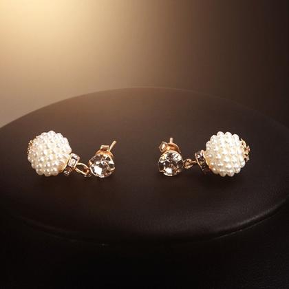 Imagem de Kit Colar feminino Perola dourada + brinco  zicronia + caixa KCBPL