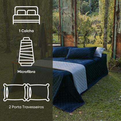 Imagem de Kit Colcha Aveludada - Macia Para Cama Casal