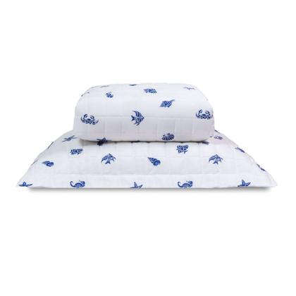Imagem de Kit Colcha Bouti Cobre Leito Casal Queen Tecido Estampado Dupla Face 03 Peças Fronhas Aba Americana