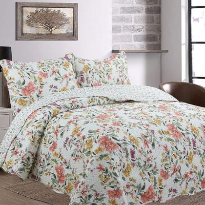 Imagem de Kit Colcha Bouti Dupla Face com Porta Travesseiros Queen