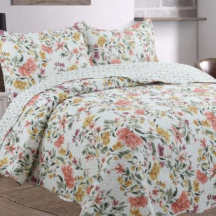 Imagem de Kit Colcha Bouti Dupla Face com Porta Travesseiros Queen